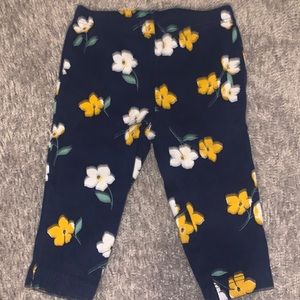 Blue Flower leggings for baby girl